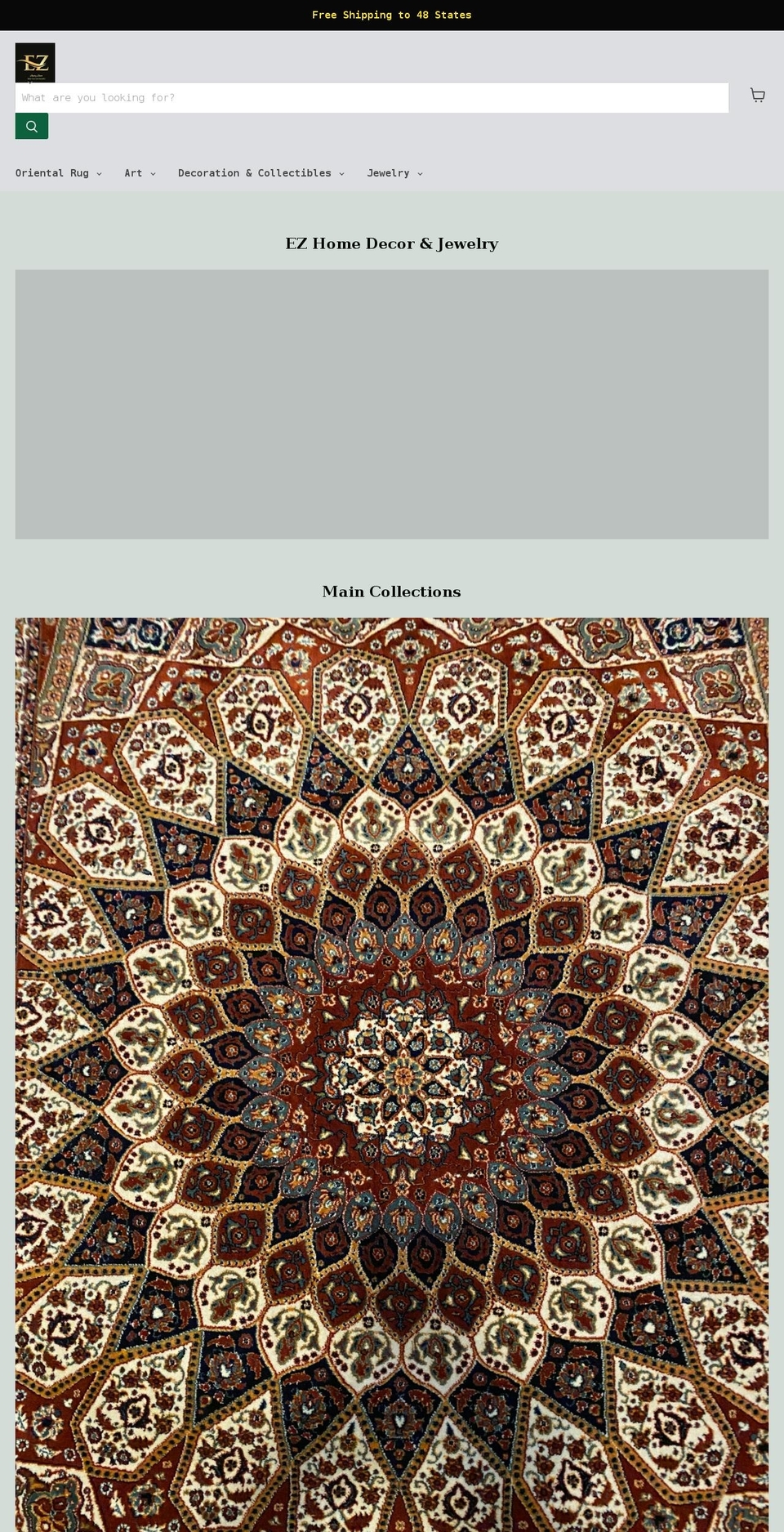 ezrugsandart.com shopify website screenshot