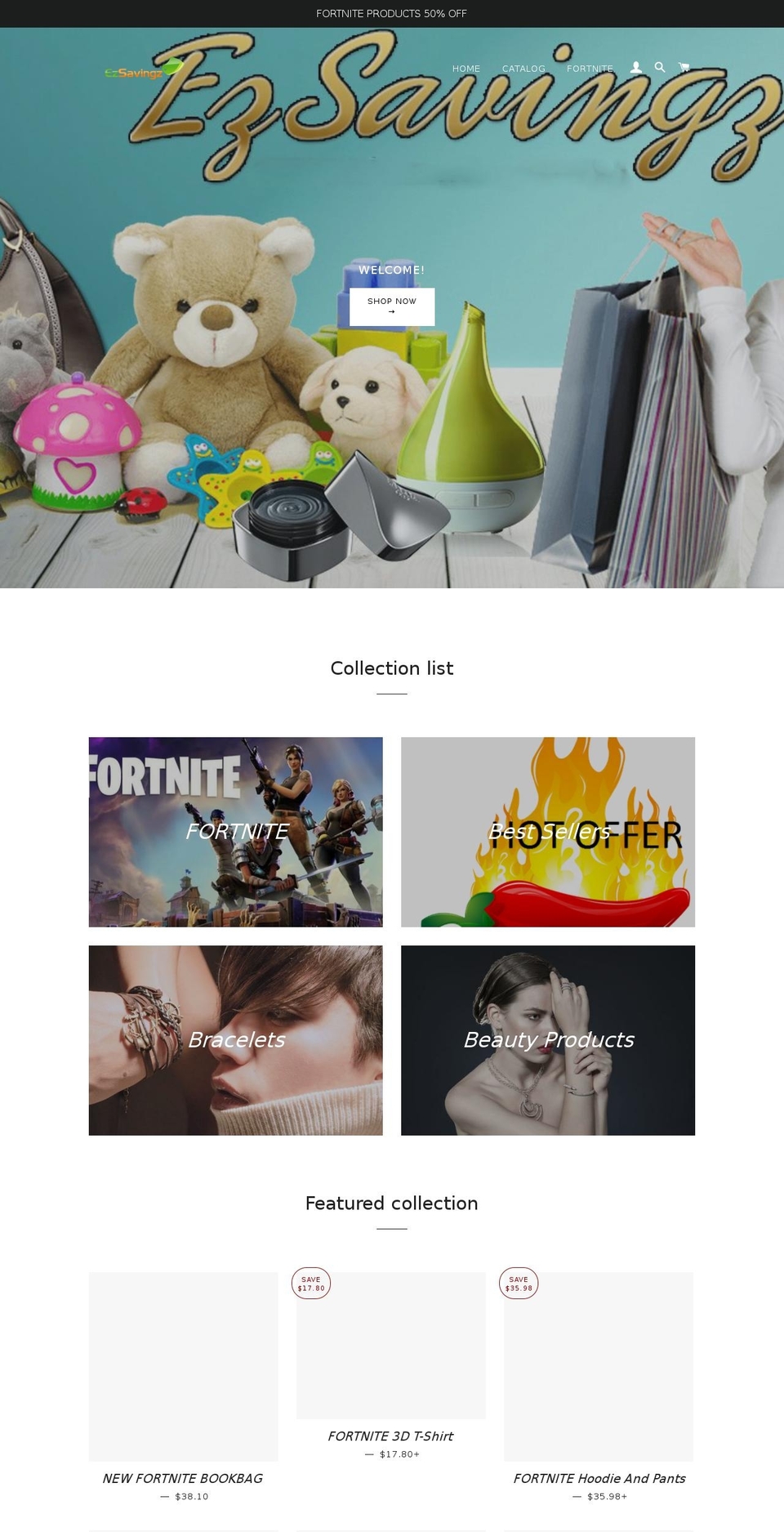ezsavingz.com — Shopify storefront screenshot