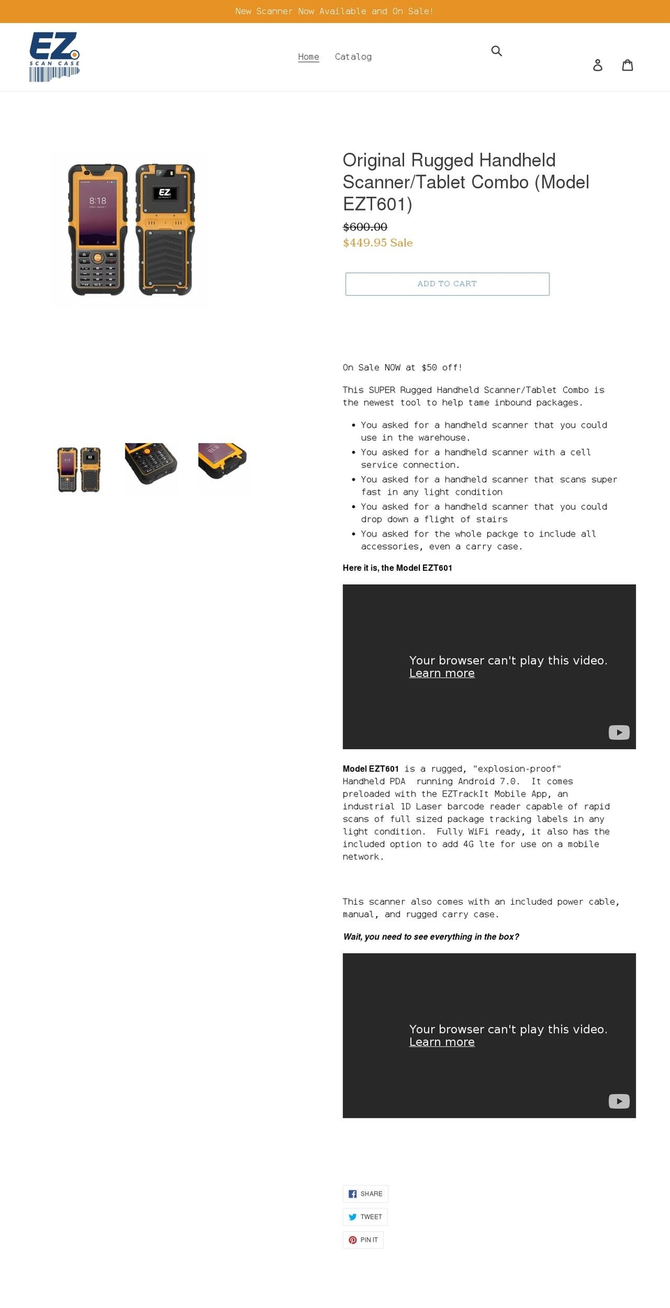 ezscancase.com shopify website screenshot