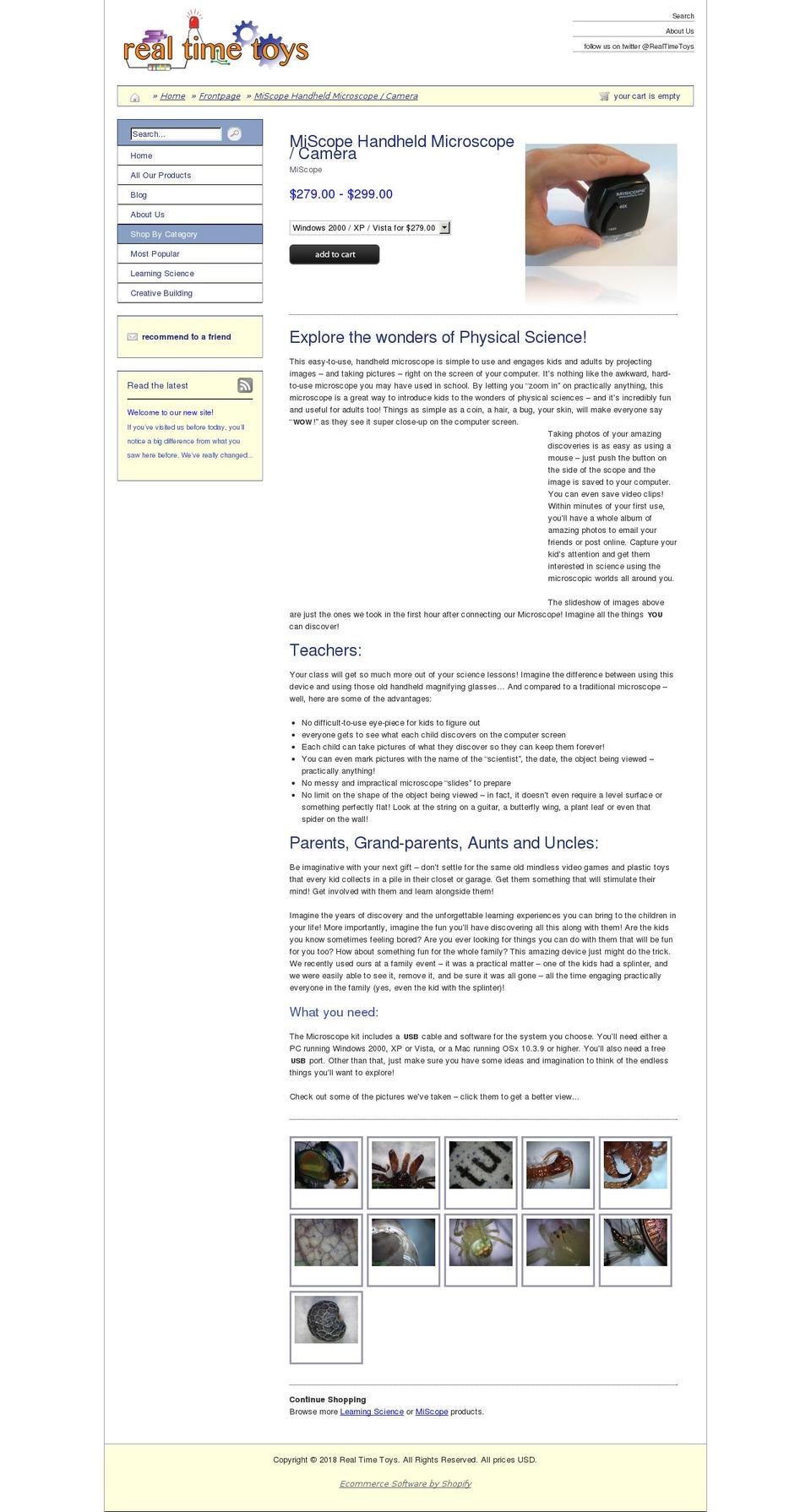 ezscope.com shopify website screenshot