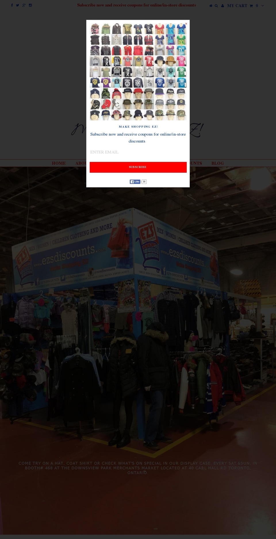 ezsdiscounts.com shopify website screenshot