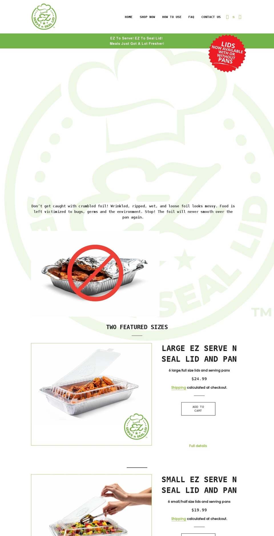 ezserveandseallid.com shopify website screenshot