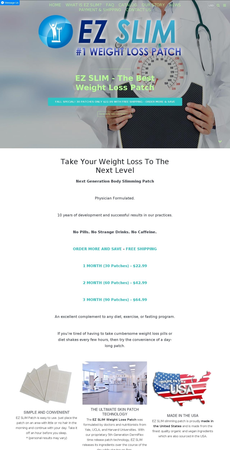 ezslimpatch.com — Shopify storefront screenshot