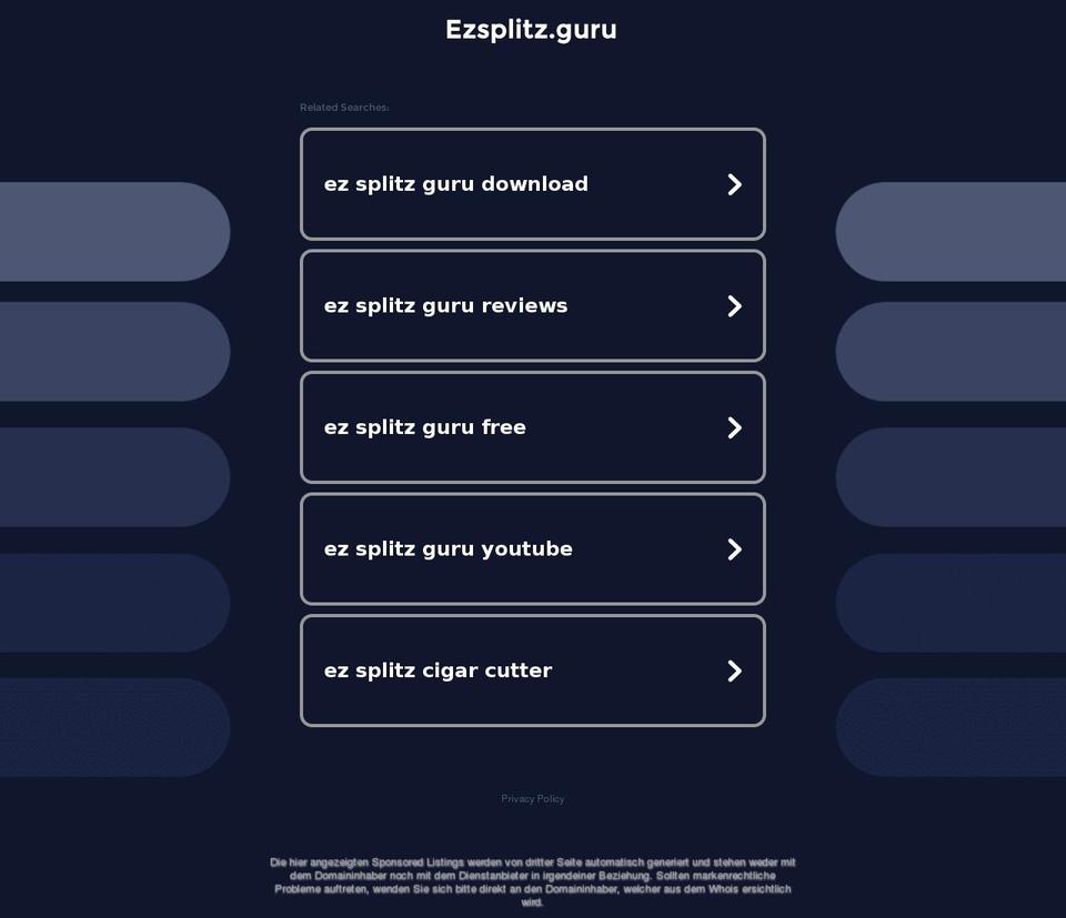 ezsplitz.guru shopify website screenshot