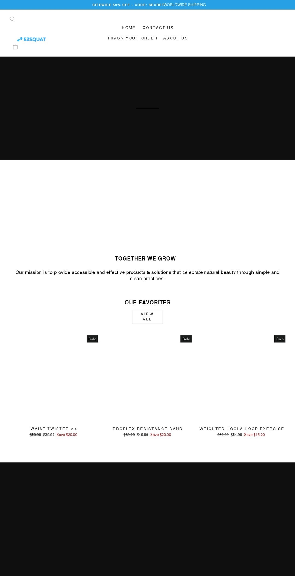 ezsquat.com shopify website screenshot