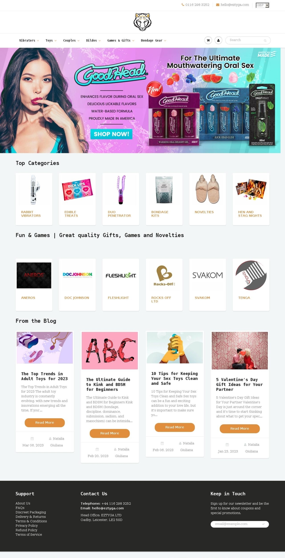 eztyga.com shopify website screenshot