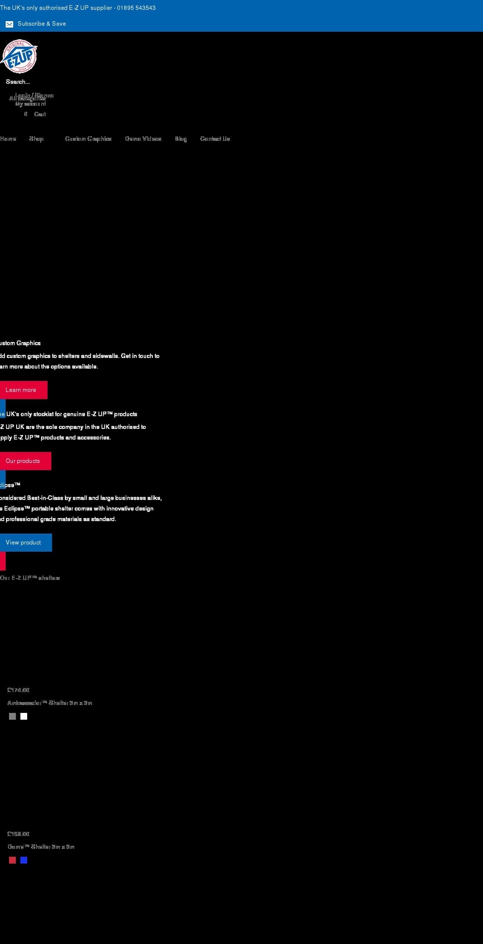 ezup.co.uk shopify website screenshot