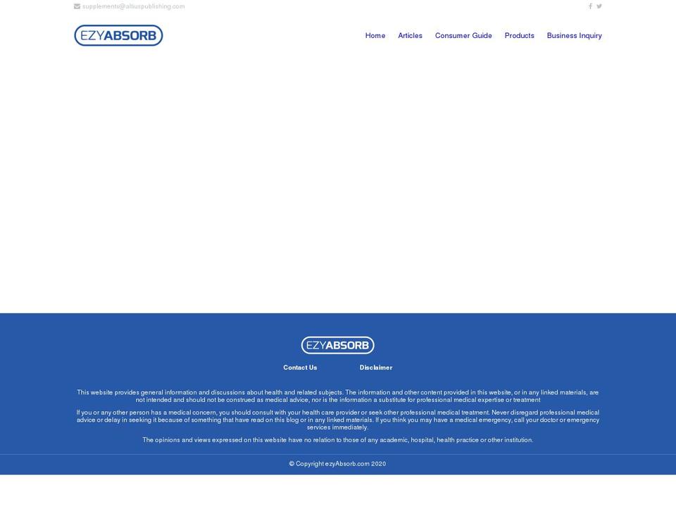 ezyabsorb.com shopify website screenshot