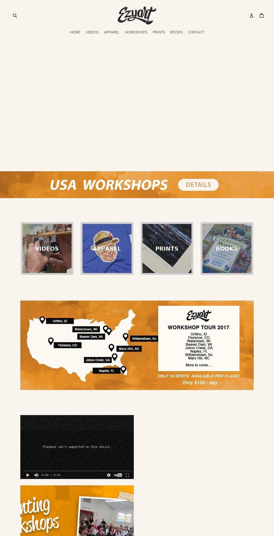 ezyart.com shopify website screenshot