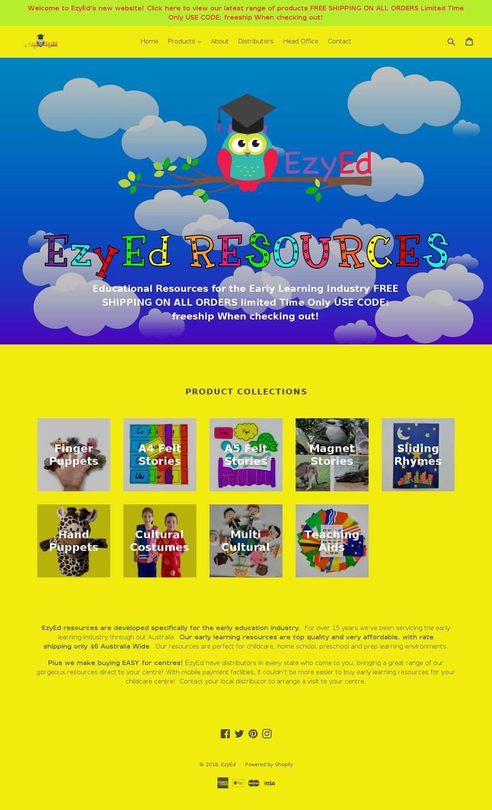 ezyed.com.au shopify website screenshot