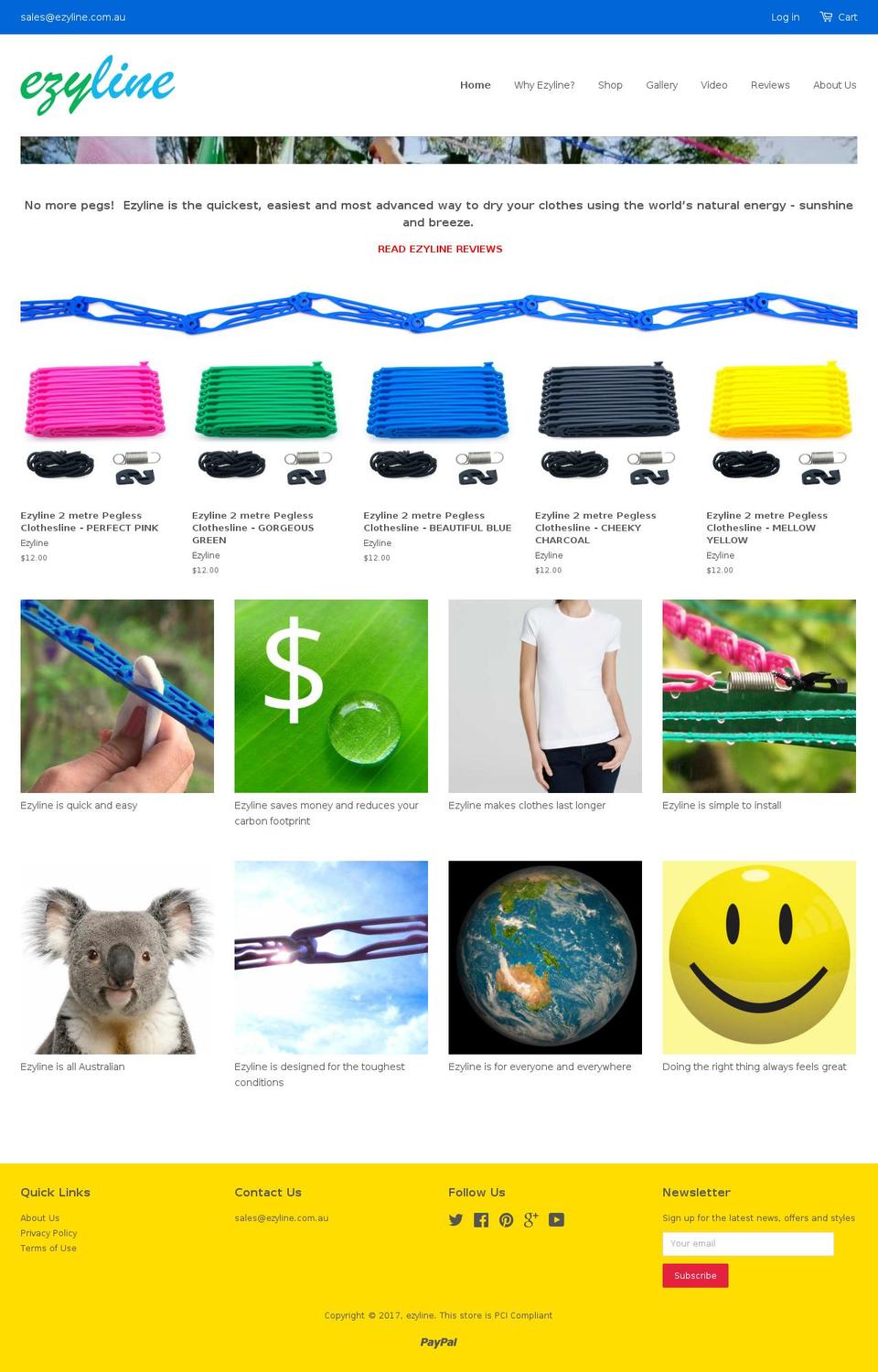 ezyline.com.au shopify website screenshot