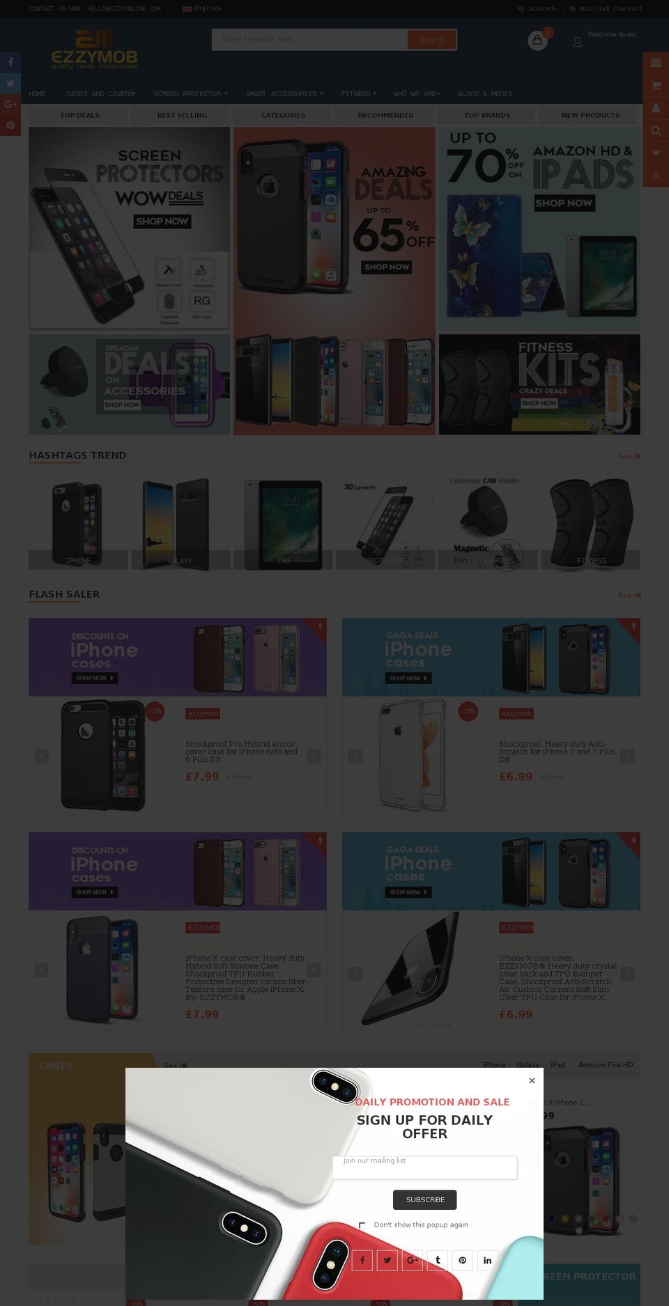 ezzymob.com shopify website screenshot