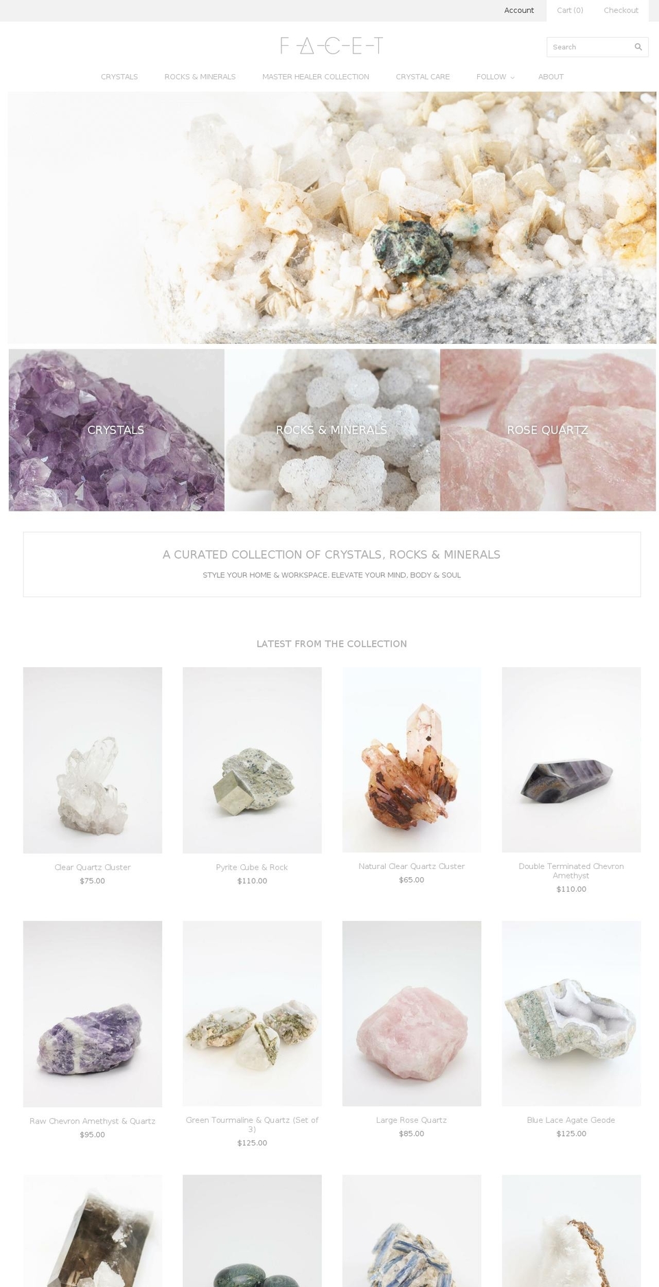 f-a-c-e-t.com — Shopify storefront screenshot