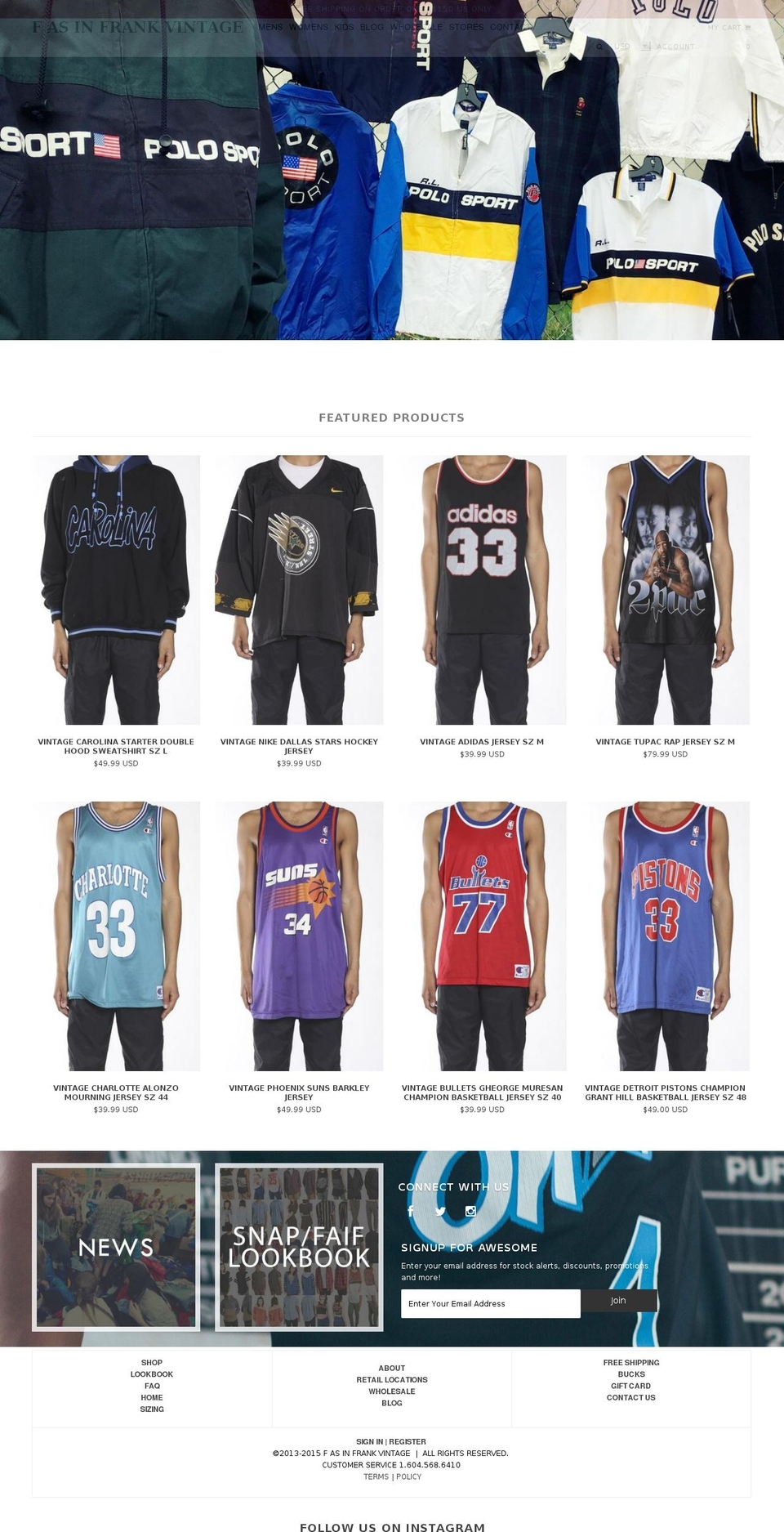 f-as-in-frank-vintage.myshopify.com shopify website screenshot