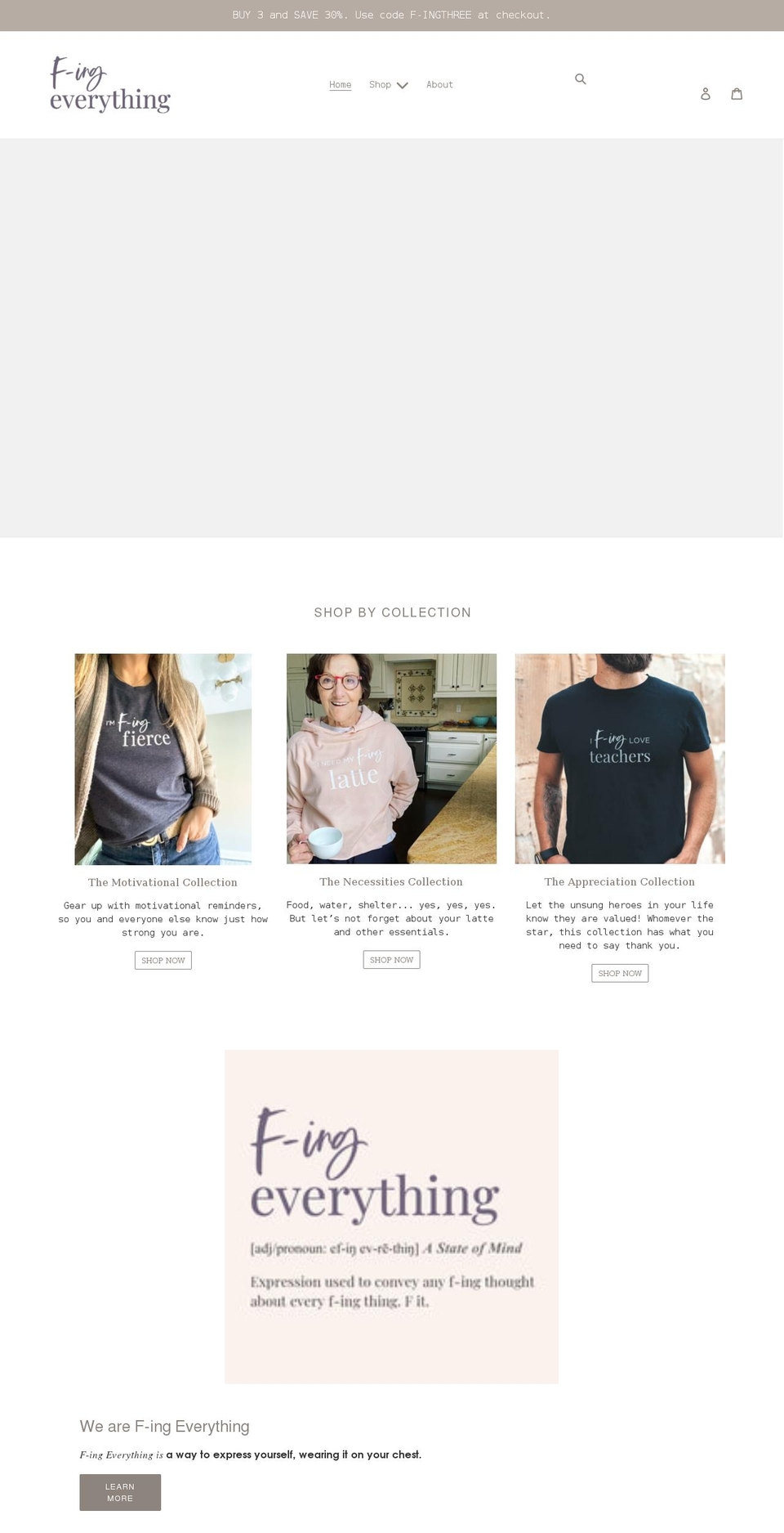f-ingeverything.com shopify website screenshot