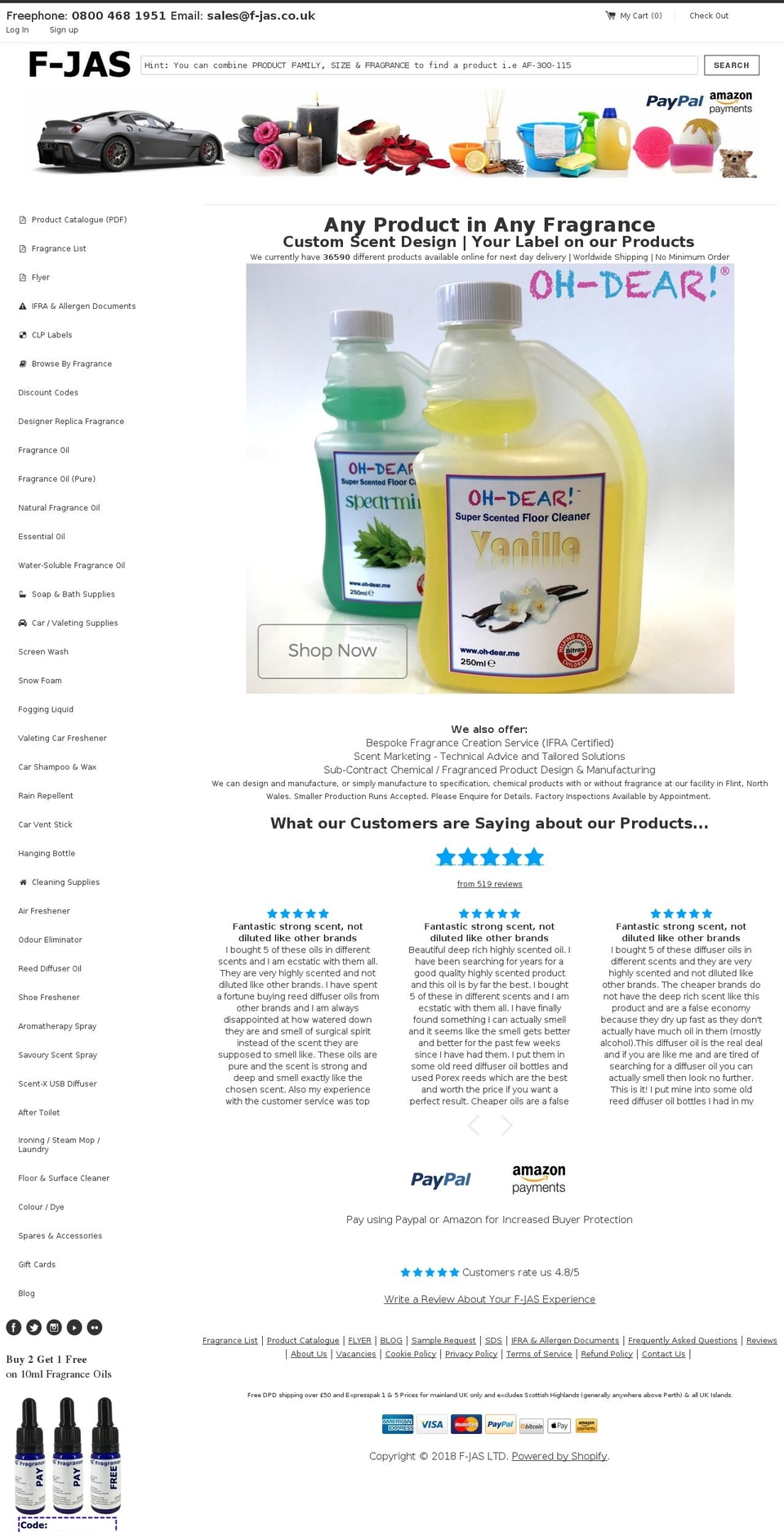 f-jas.net shopify website screenshot