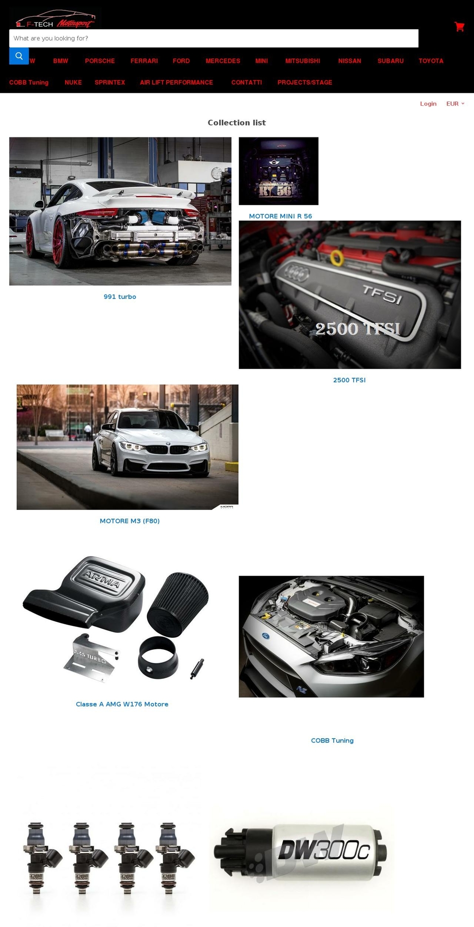 f-tech-motorsport-shop.com shopify website screenshot