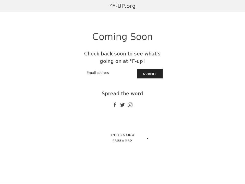 f-up.org shopify website screenshot