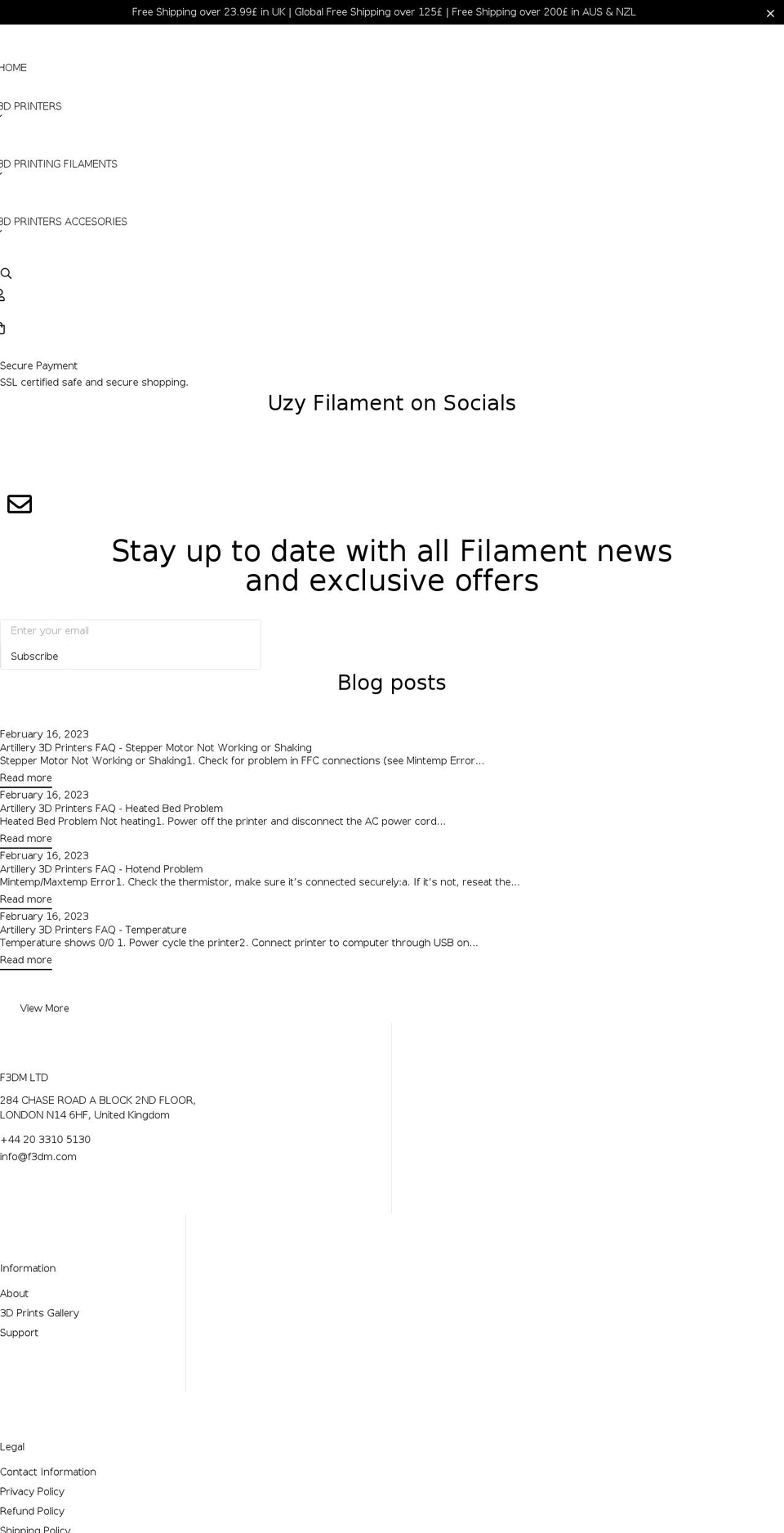f3dm.com shopify website screenshot