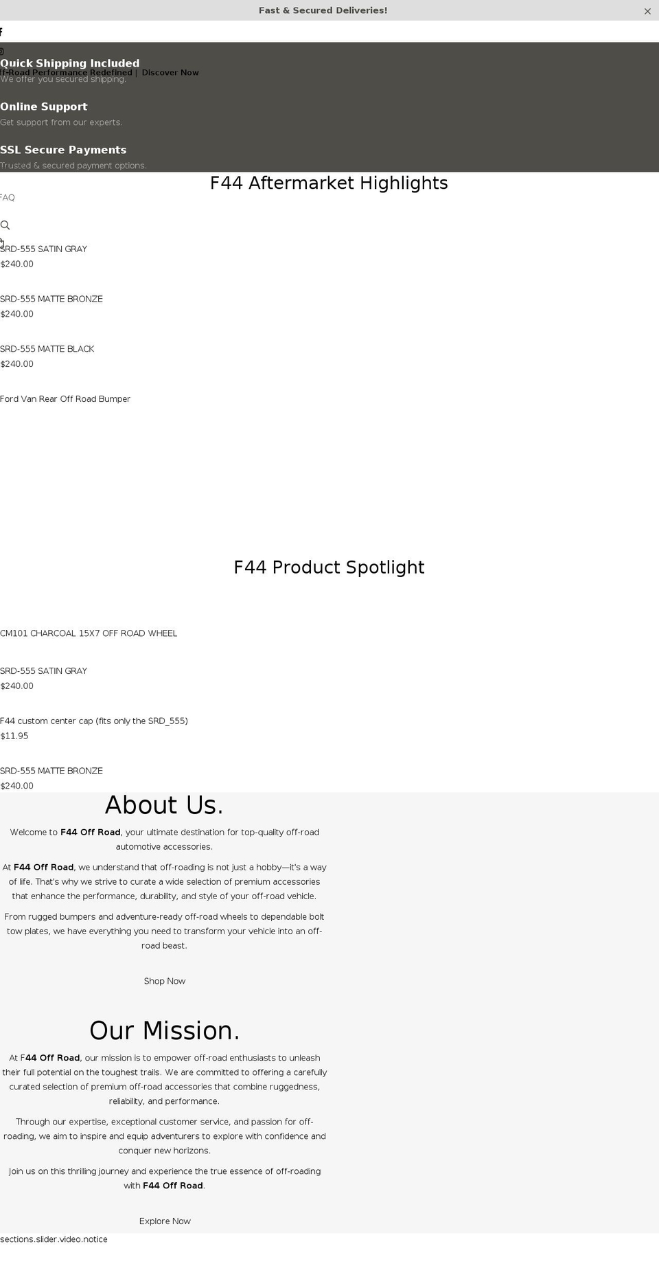 f44offroad.com — Shopify storefront screenshot