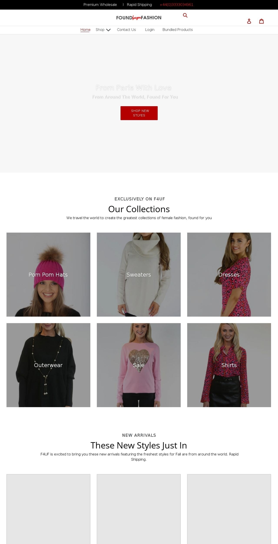 f4uf.com shopify website screenshot