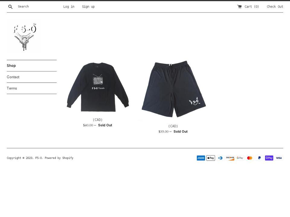 f5-0.com shopify website screenshot