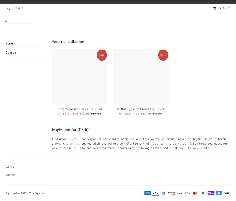 f8thsquared.com shopify website screenshot
