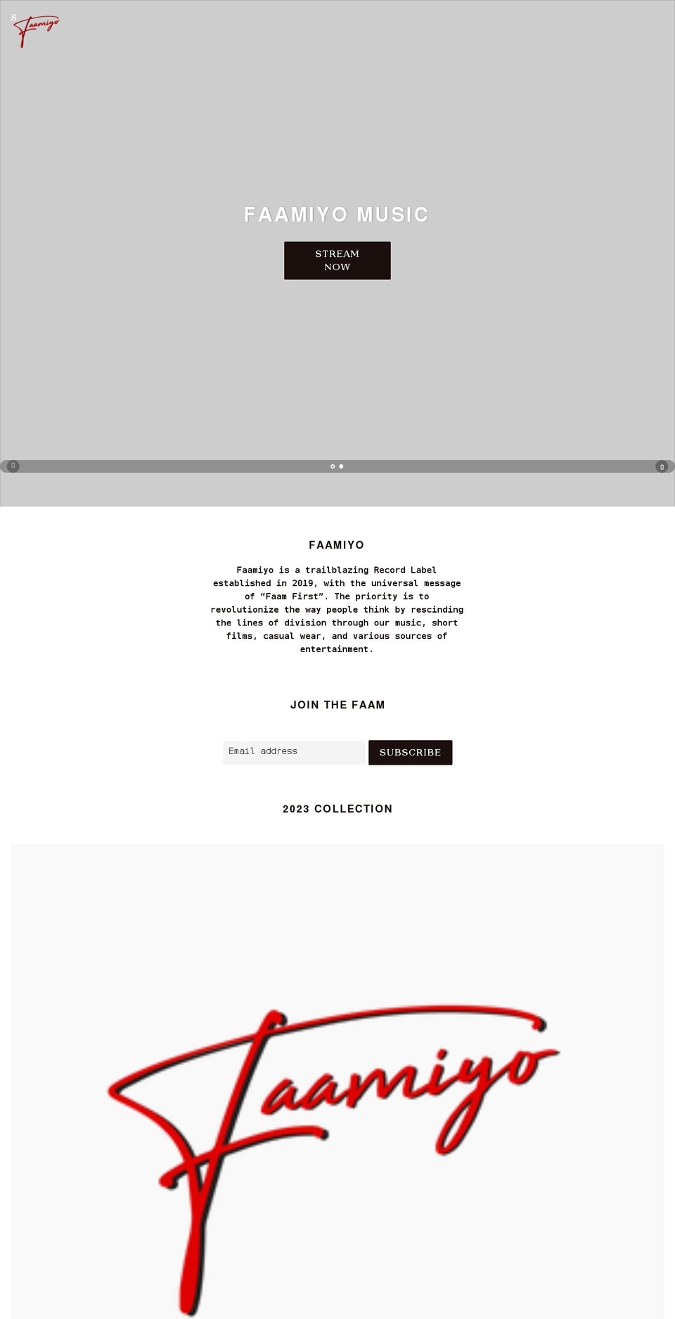 faamiyo.com shopify website screenshot