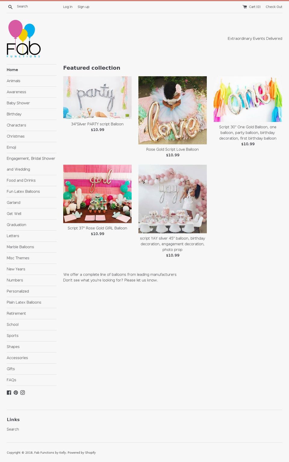 fab-functions.com — Shopify storefront screenshot