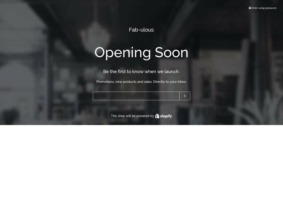 fab-ulous.com — Shopify storefront screenshot