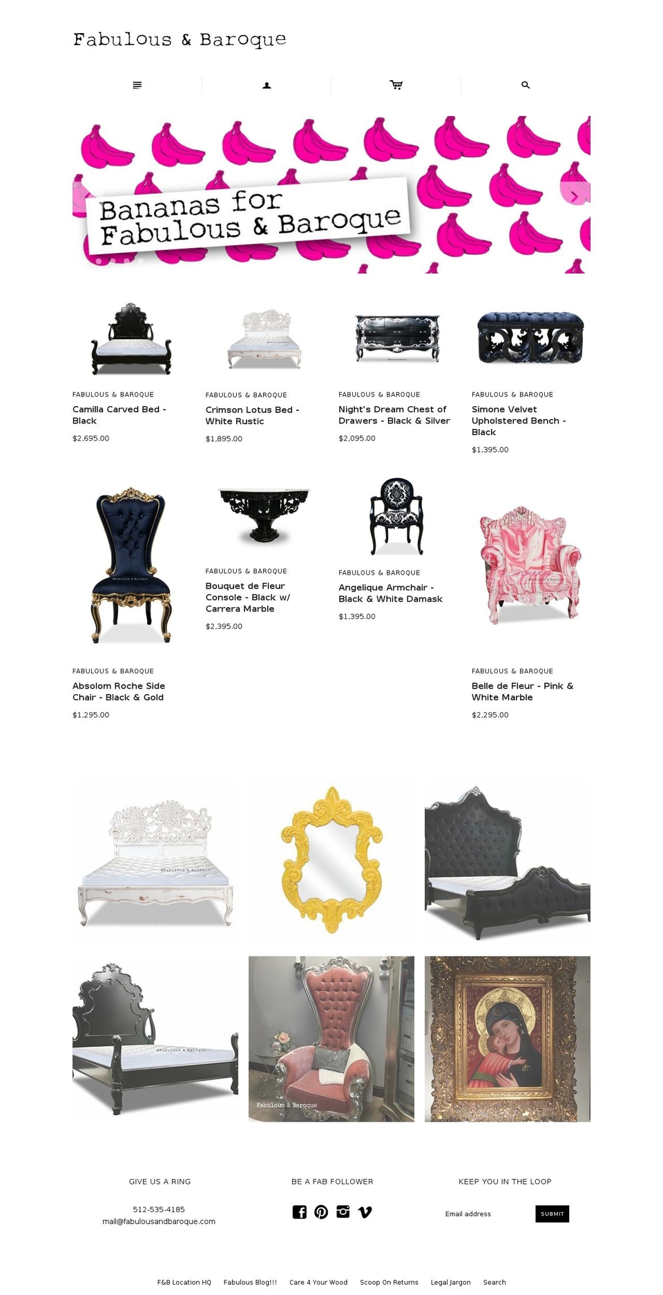 fabandbaroque.com shopify website screenshot