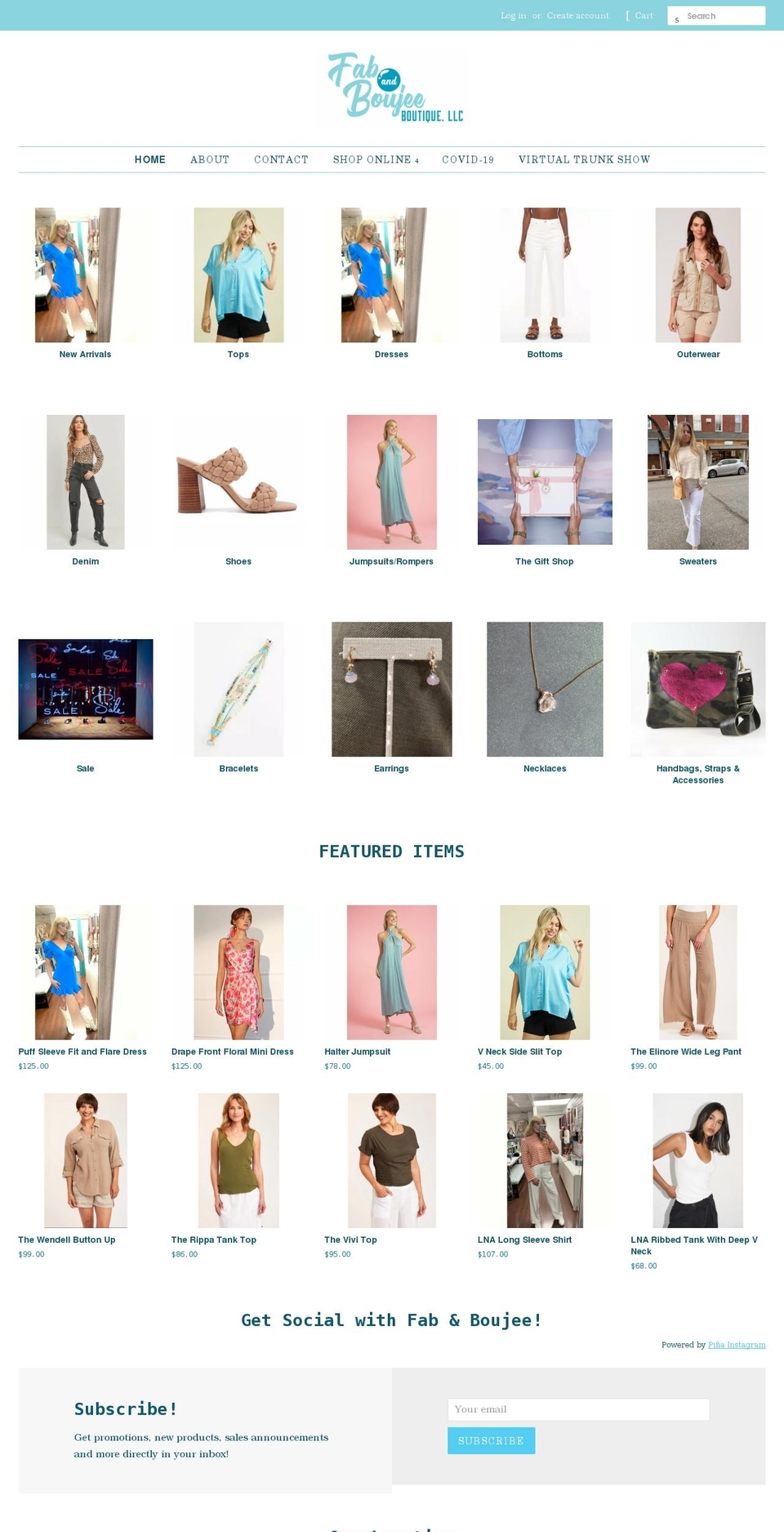 fabandboujeeboutiques.com — Shopify storefront screenshot