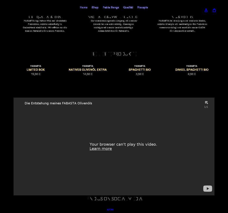 fabasta.com shopify website screenshot