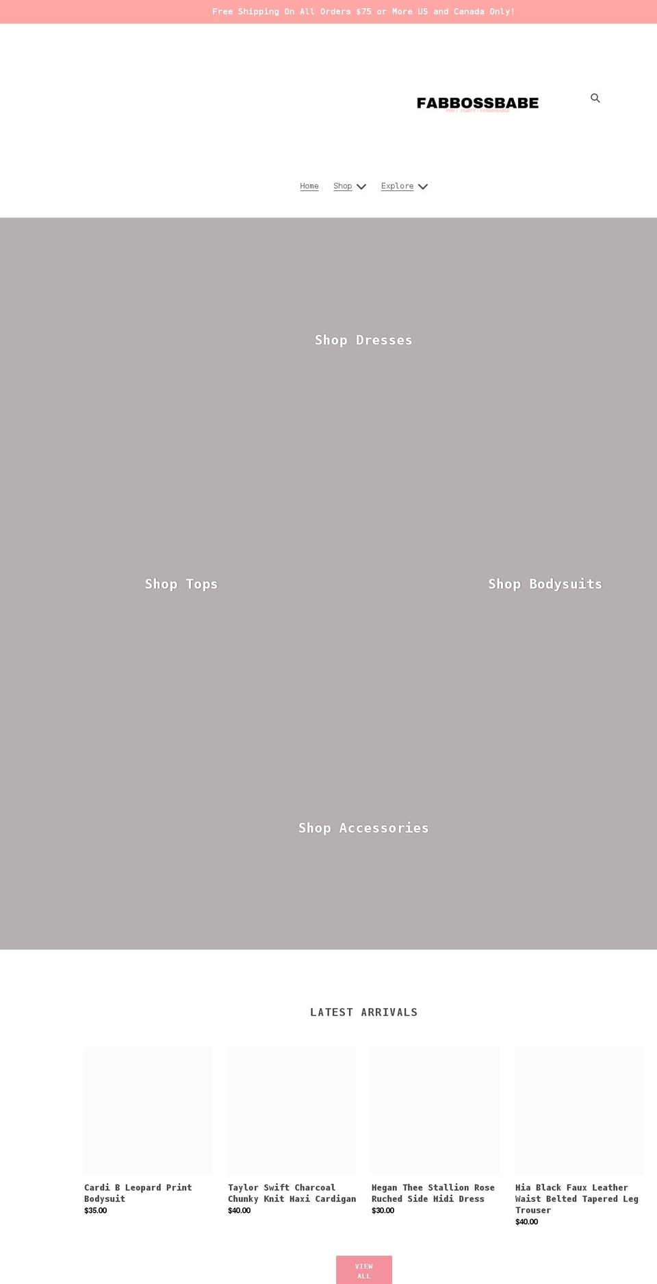 fabbossbabe.com shopify website screenshot