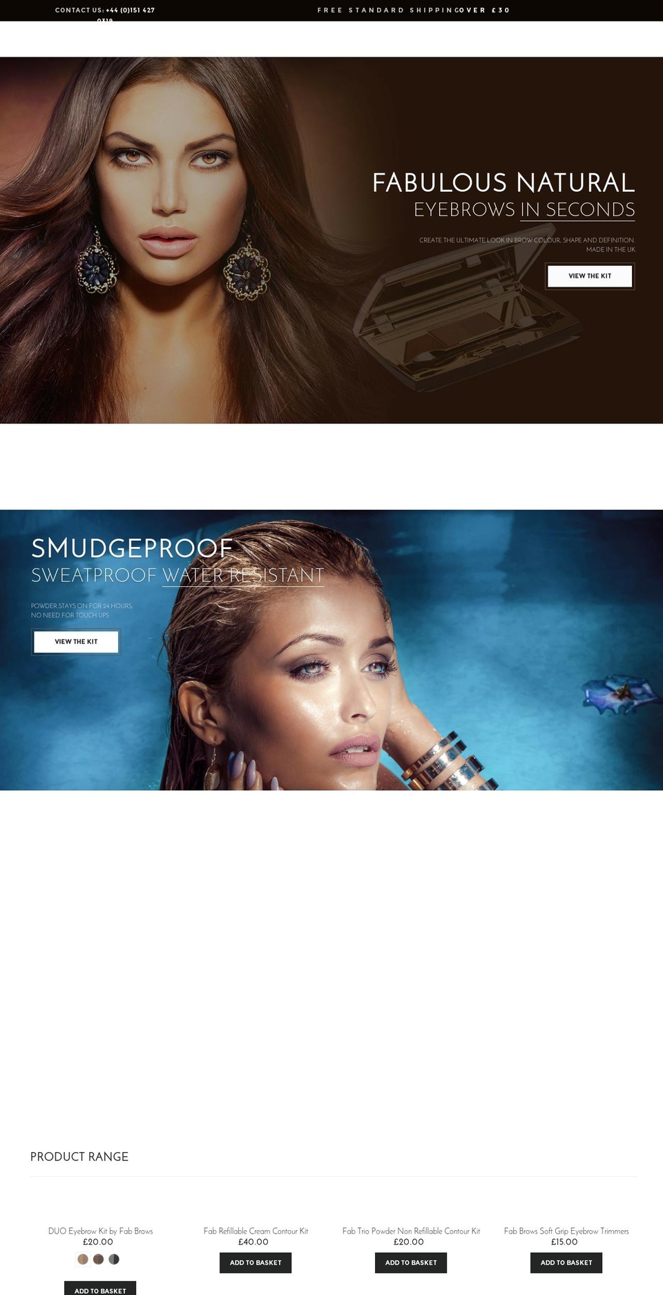 fabbrows.com shopify website screenshot