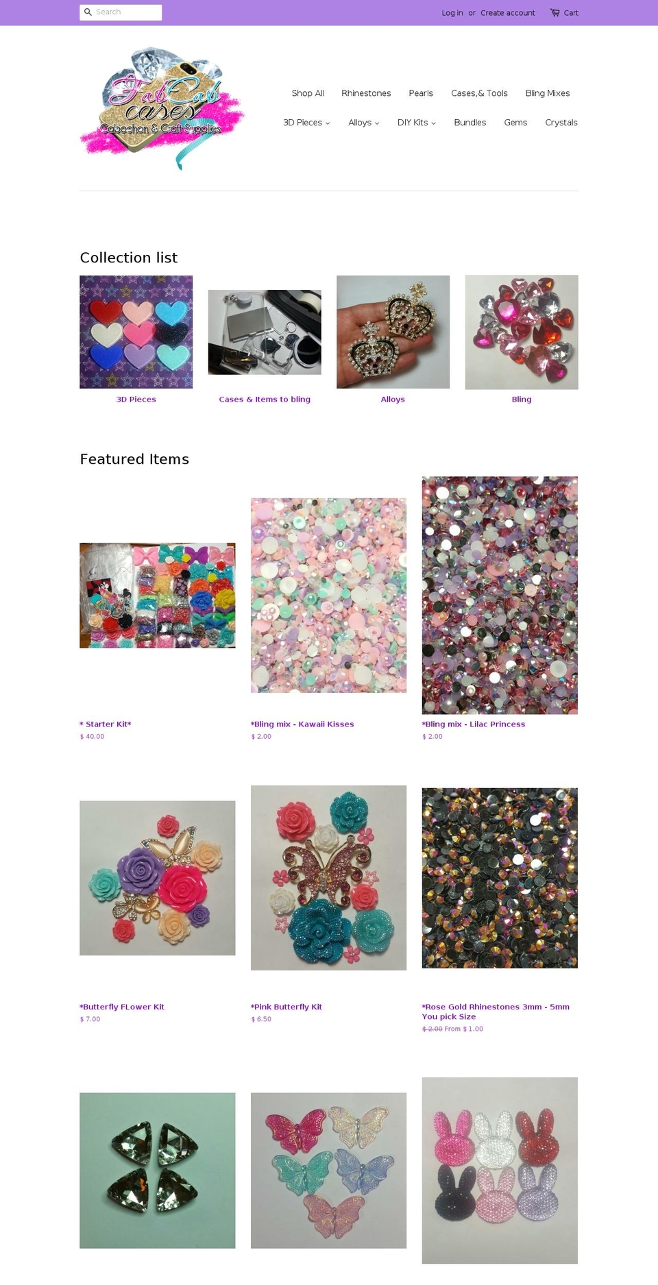 fabcabcases.com shopify website screenshot