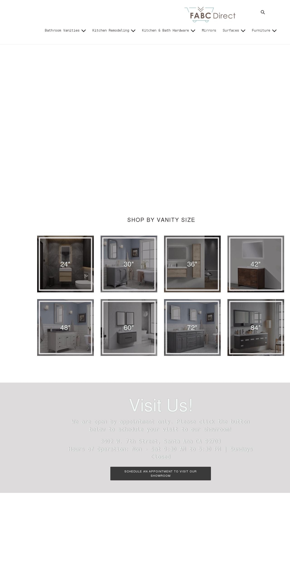 fabcdirect.com shopify website screenshot