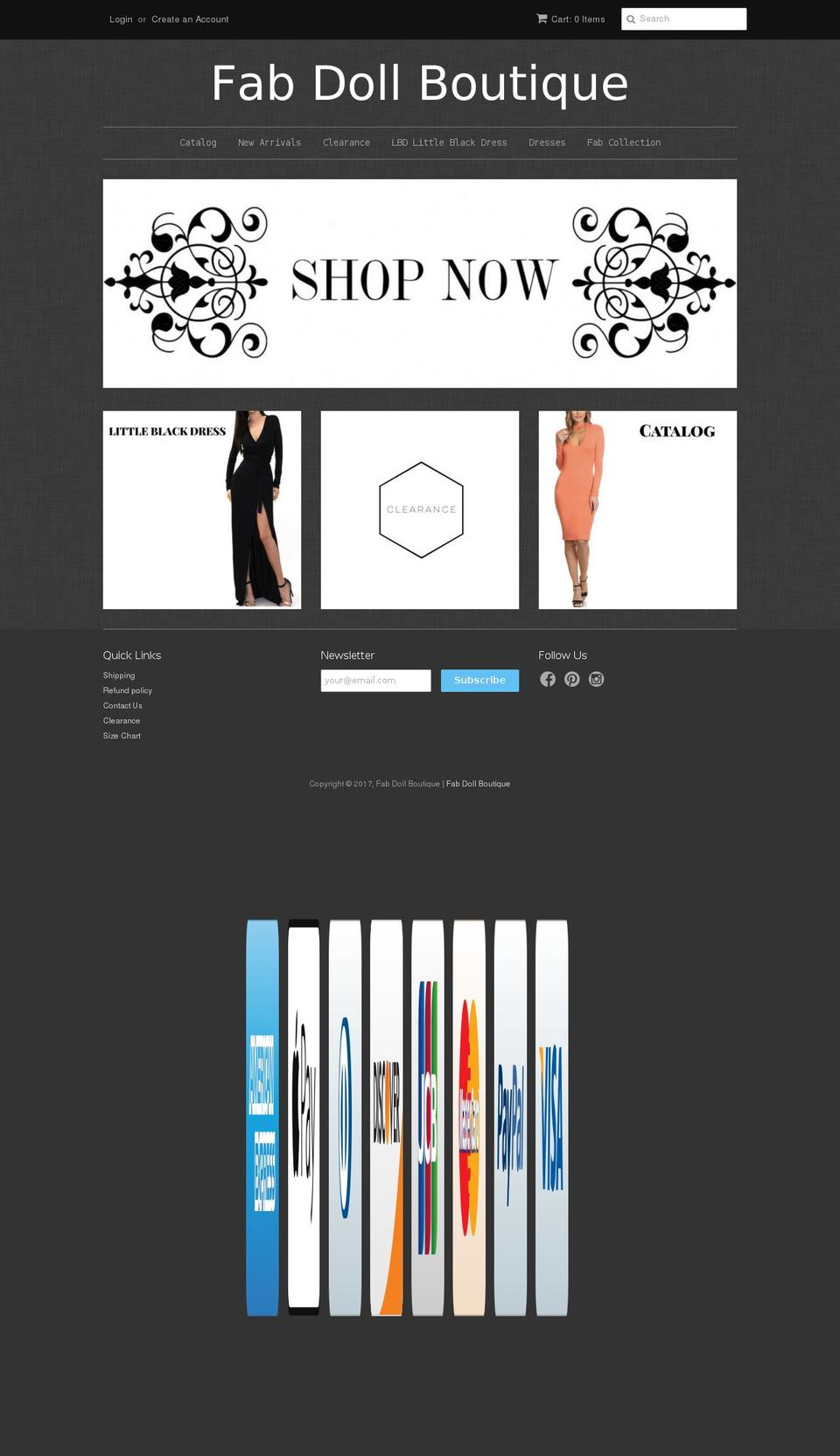 fabdollboutique.com shopify website screenshot