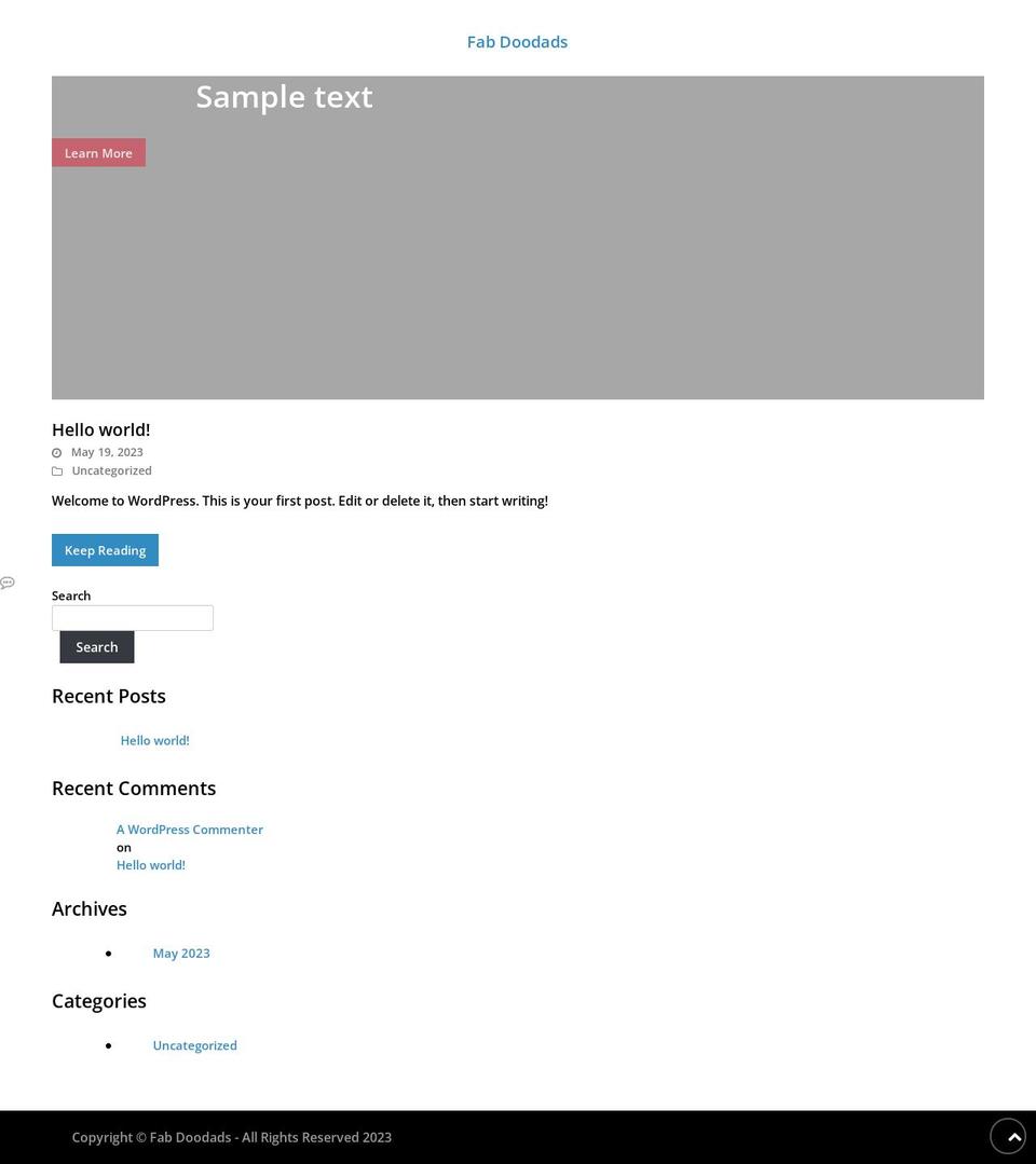 fabdoodads.com — Shopify storefront screenshot