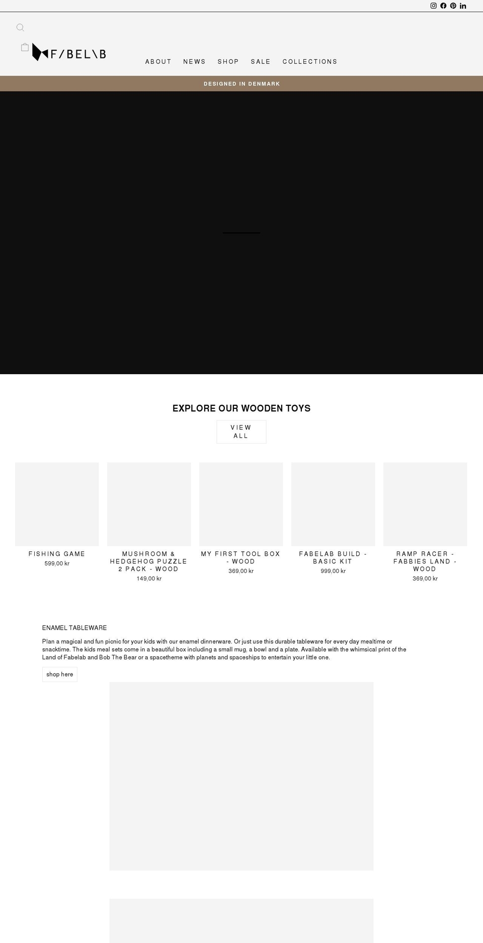 fabelab.myshopify.com — Shopify storefront screenshot