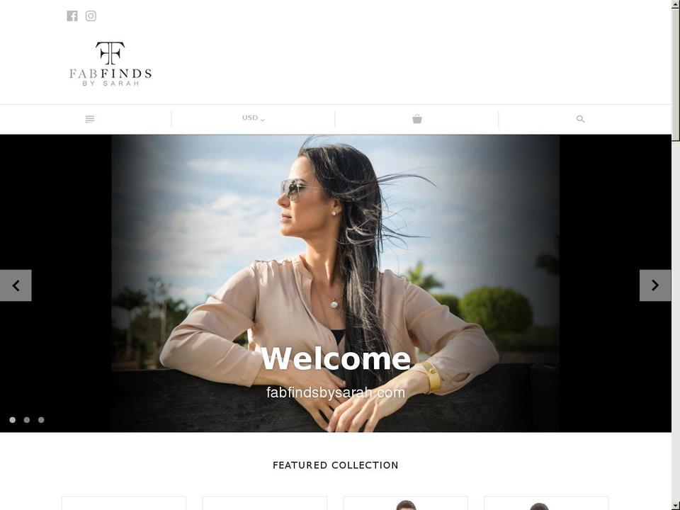 fabfindsbysarah.com shopify website screenshot