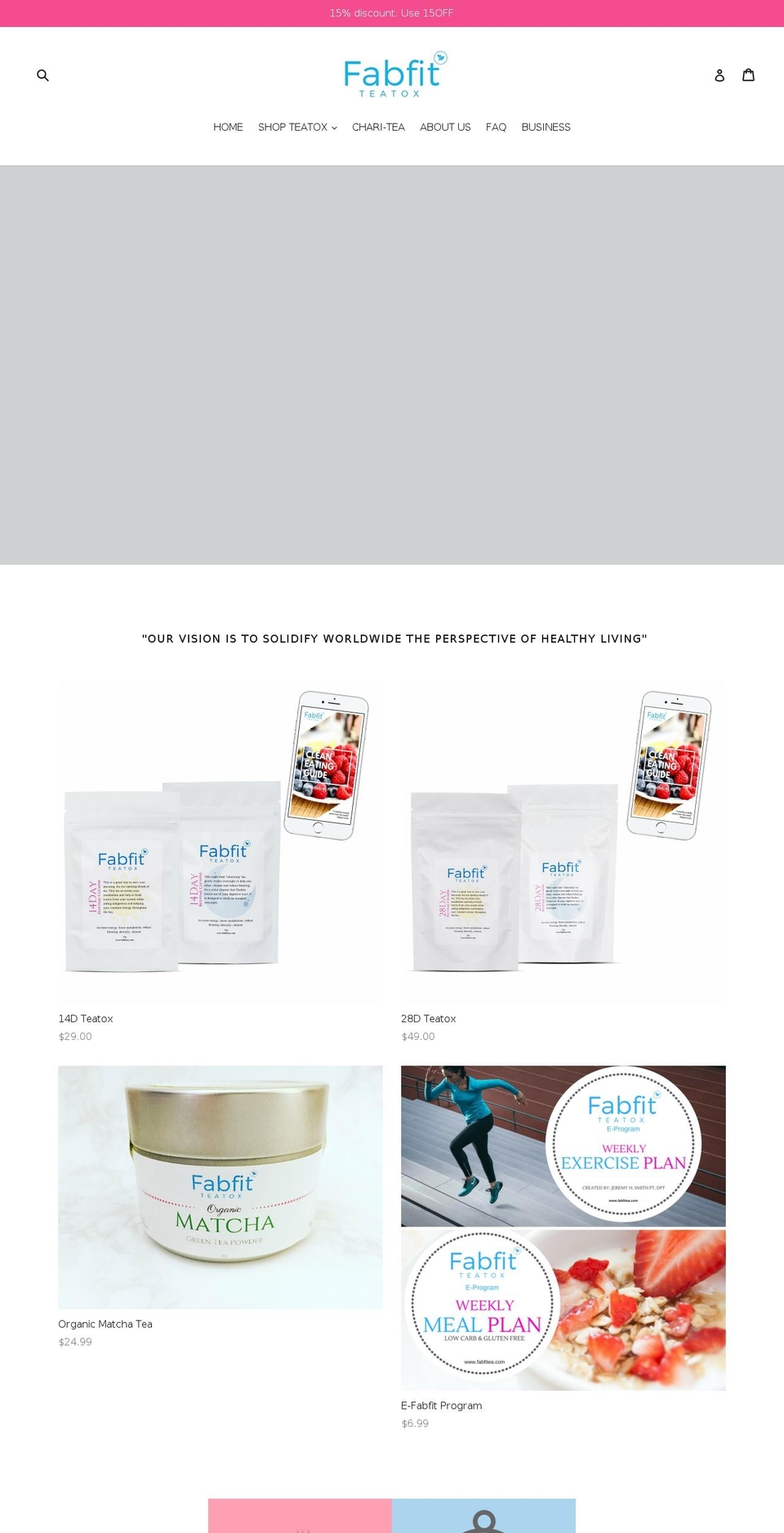 fabfitea.com — Shopify storefront screenshot
