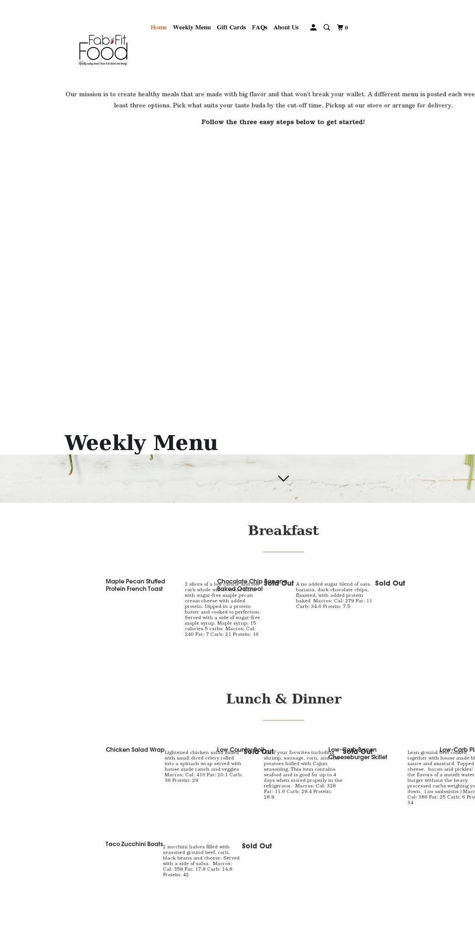 fabfitfoodmeals.com shopify website screenshot
