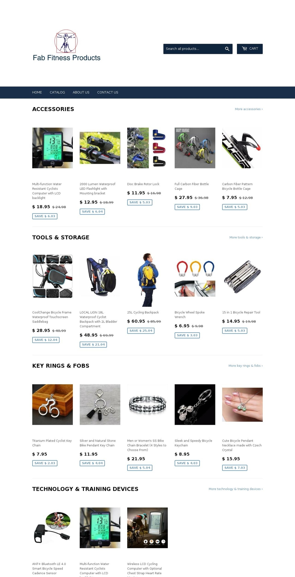 fabfitnessproducts.com — Shopify storefront screenshot
