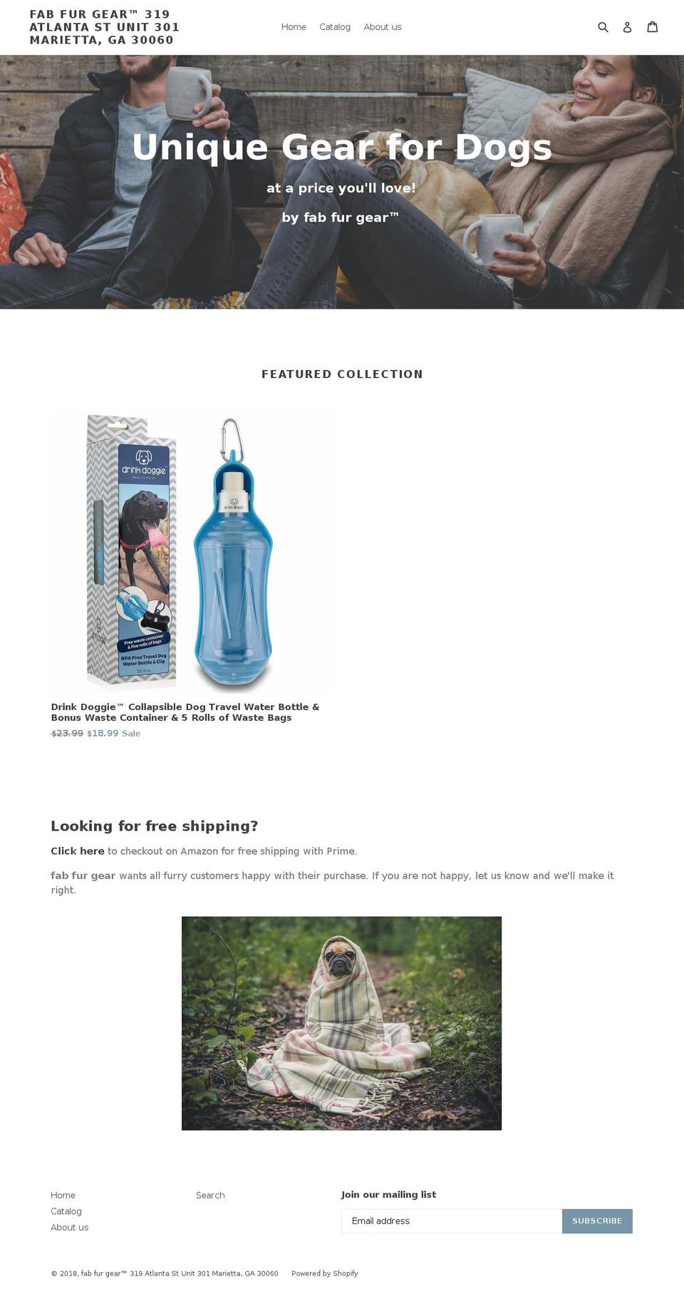 fabfurgear.com — Shopify storefront screenshot