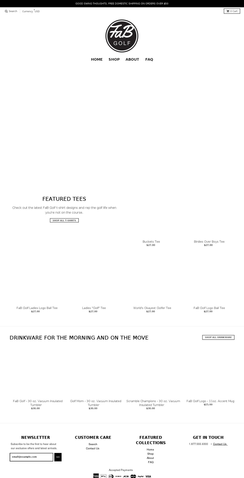 fabgolfapparel.com — Shopify storefront screenshot
