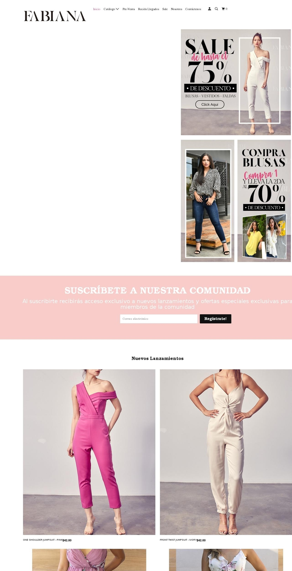 fabianaboutique.com shopify website screenshot