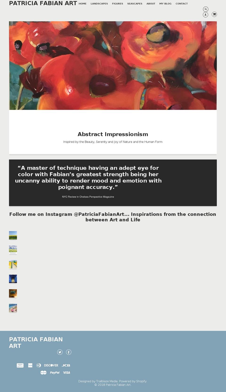 fabianarts.net shopify website screenshot