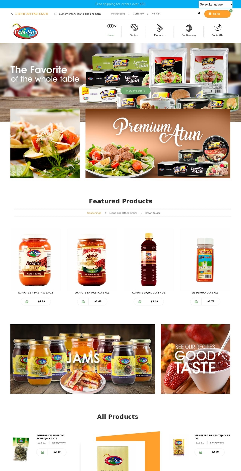 home1 Shopify theme site example fabisaa.com