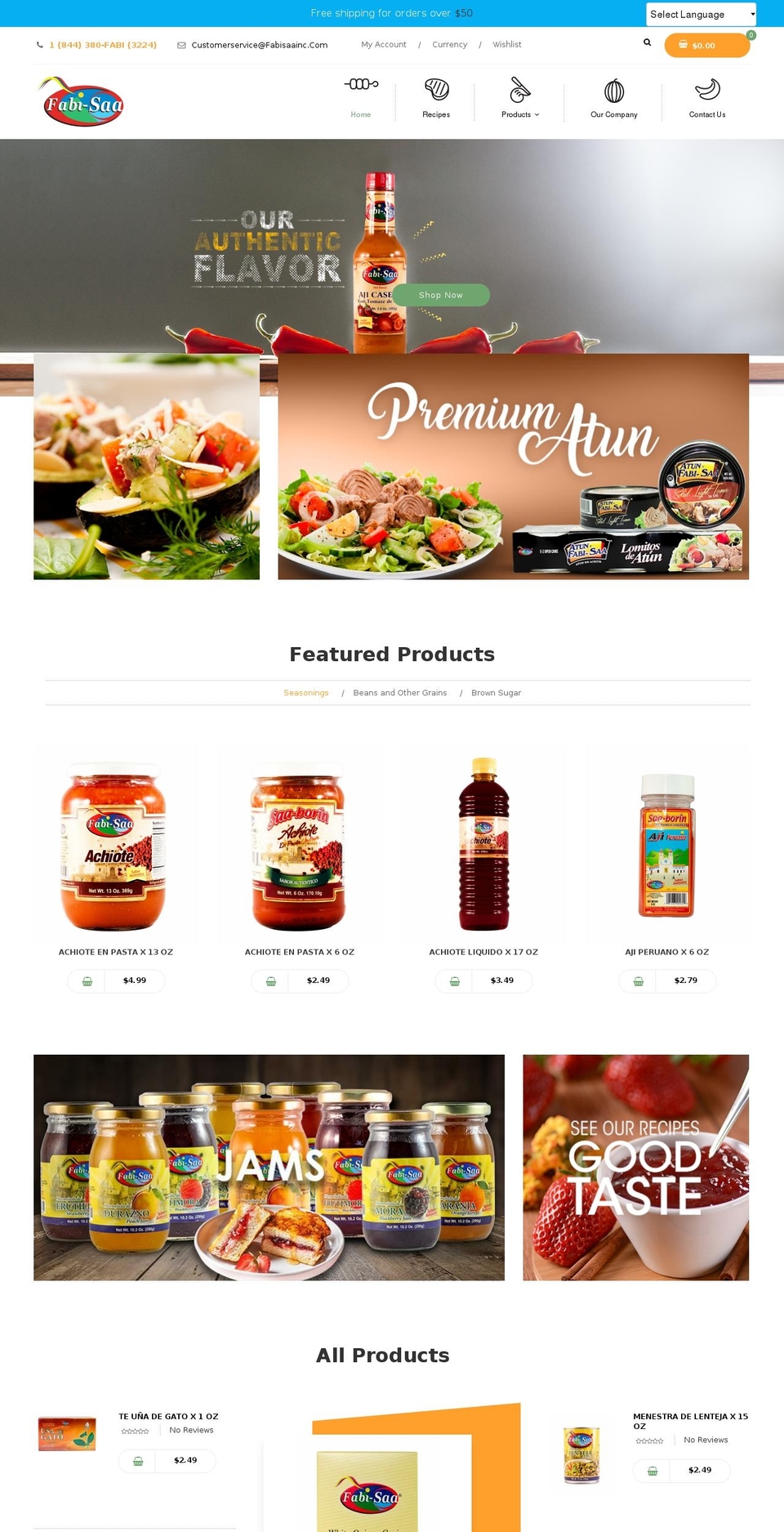 home1 Shopify theme site example fabisaainc.com